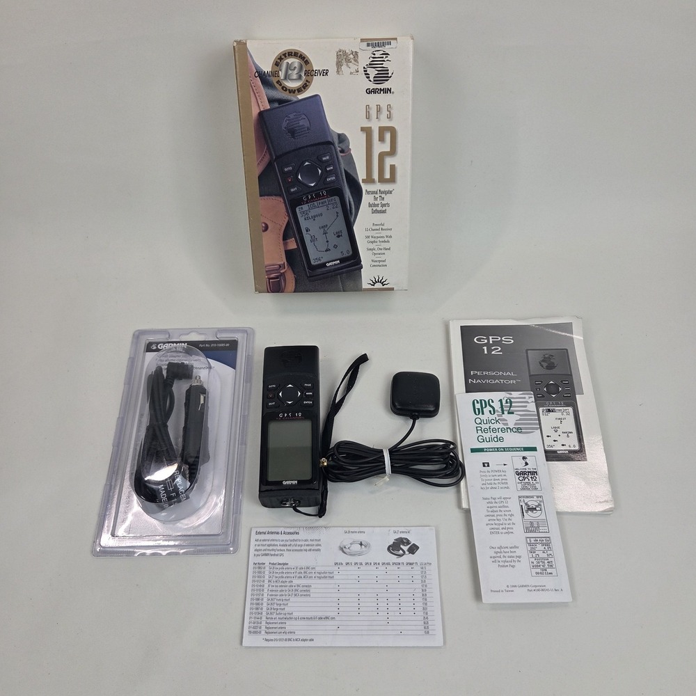 Garmin GPS 12 - 12 Channel Personal Navigator Parts Or Repair Wont Power On